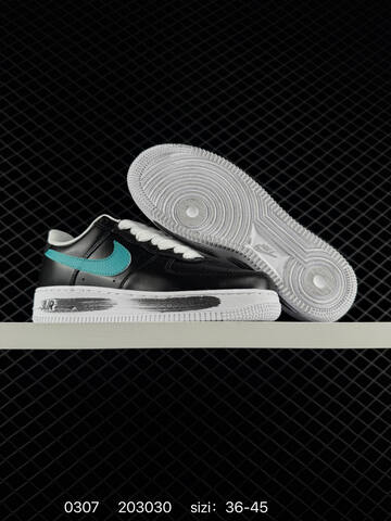 Nike Air Force 1 07 Black White Turquoise EU 36-45 Lifestyle - Unisex (BS-72753)