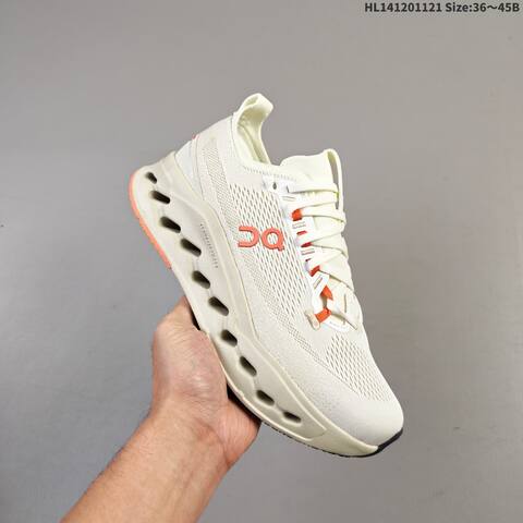 On Cloudsurfer Max Off White Beige Orange Black EU 36-45 Running Shoe Running Sneakers - Unisex (BS-69789)