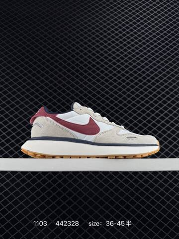 Nike Phoenix Waffle Sail Light Beige Burgundy Gum EU 36-45 Casual - Unisex (BS-74398)