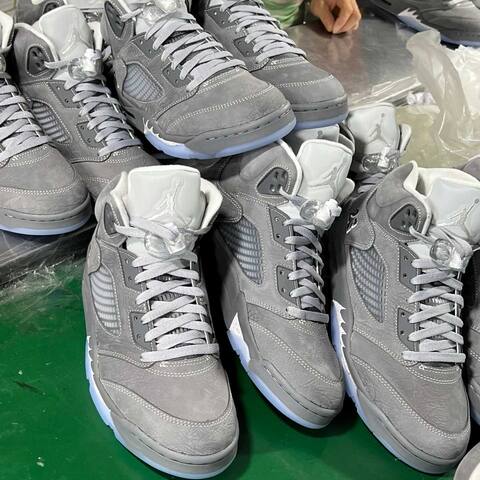 Jordan Air Jordan 5 DD0587-002 Wolf Grey White Ice Blue Basketball Shoe BS-87288