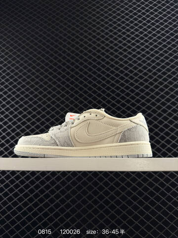 Jordan Air Jordan 1 Low Travis Scott Beige Light Grey Off White EU 36-45 Sneaker - Unisex (BS-80915)