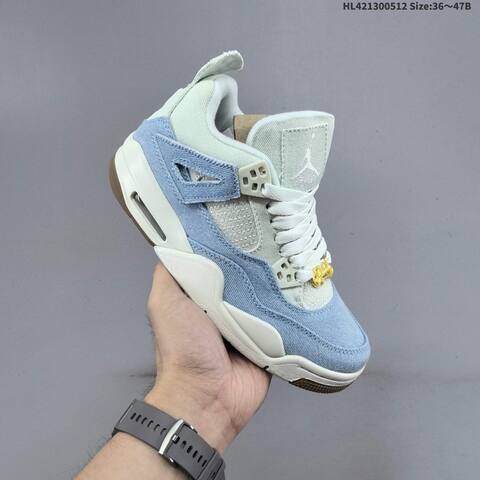 Jordan Air Jordan 4 Retro OG Light Blue White EU 36-47 Basketball - Unisex (BS-65976)