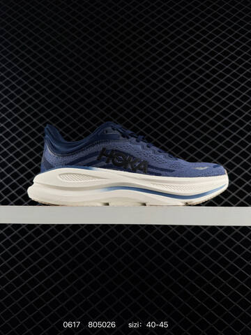 HOKA ONE ONE Bondi 9 Navy Blue Off White Beige EU 40-45 Running Shoe Running Sneakers Men s BS-86193