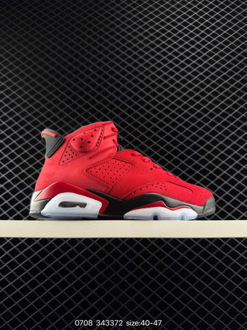 Jordan Air Jordan 6 Retro Toro Bravo Red Black White EU 40-47 Basketball Shoe - Men's (BS-81091)