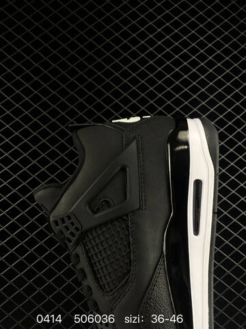 Jordan Air Jordan 4 Retro Black White EU 36-46 Basketball Shoe - Unisex BS-79483