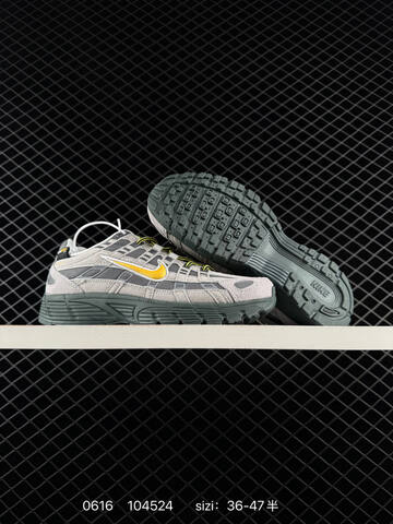 Nike P-6000 Premium Light Grey Dark Grey Yellow White EU 36-47 Running Shoe - Unisex (BS-70747)