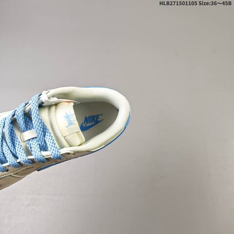 Nike Dunk Low Stussy Supreme Custom Sail University Blue Red EU 36-45 Skate Shoe - Unisex BS-63880