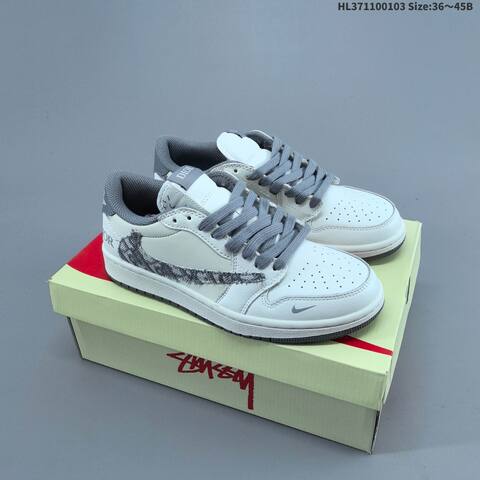 Jordan Air Jordan 1 Low x Travis Scott White Black Red EU 36-45 Lifestyle - Unisex (BS-67128)