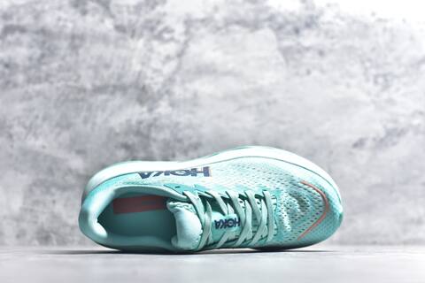 HOKA Rincon 4 Mint Green Navy Orange White Running Shoe Running Sneakers