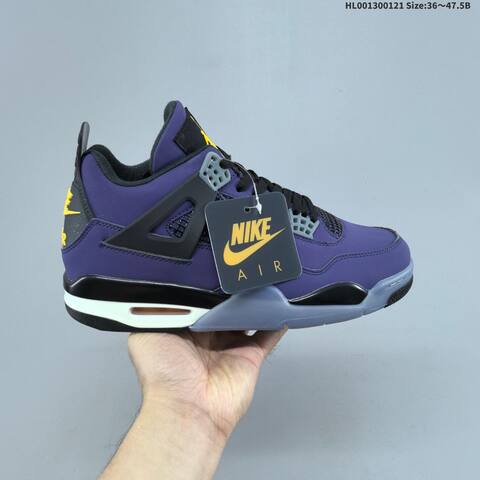 Jordan Air Jordan 4 Retro OG Imperial Purple Black Yellow EU 36-47 5 Basketball - Unisex (BS-66898)