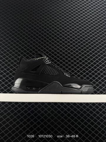 Jordan Air Jordan 4 Retro Black Cat Black Dark Grey EU 36-48 Basketball Shoe - Unisex (BS-80438)