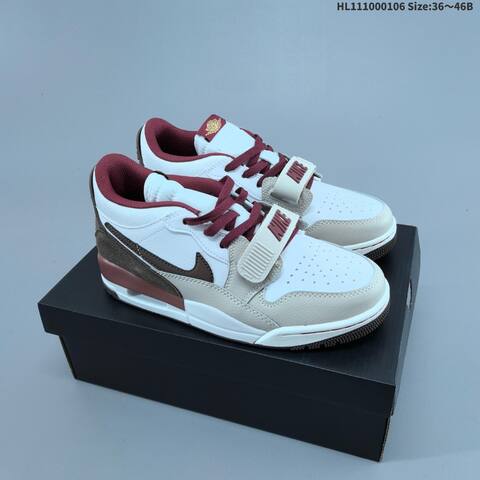 Jordan Legacy 312 Low White Beige Burgundy Brown EU 36-46 Casual - Unisex (BS-67077)