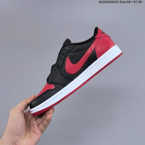 Nike Air Jordan 1 Low OG Black Red White 36 47 5 Basketball - Unisex (BS-67138)