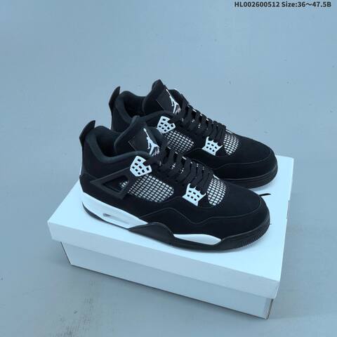 Jordan Air Jordan 4 Retro White Thunder Black White EU 36-47 5 Basketball - Unisex (BS-65985)