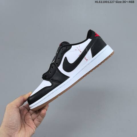 Nike Air Jordan 1 Low x Travis Scott Black Red White 36 46 Lifestyle - Unisex (BS-67246)