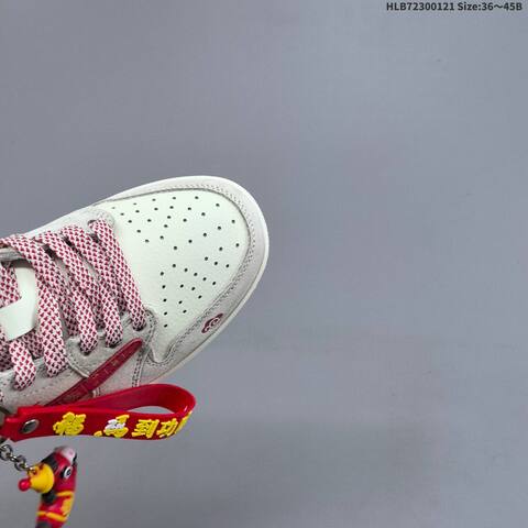 Nike Air Jordan 1 White Grey Red 36 45 Lifestyle - Unisex (BS-66907)