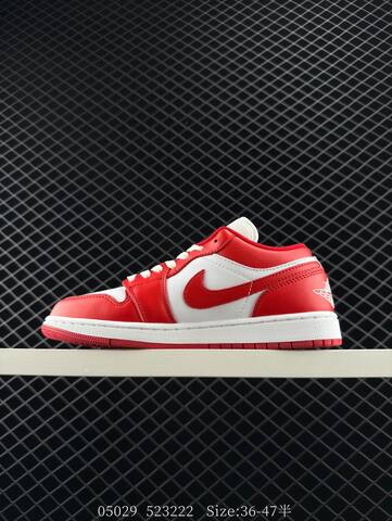 Jordan Air Jordan 1 Low 553558 166 White Light Grey Navy Blue Gum Brown EU 36-47 Sneaker - Unisex (BS-81285)