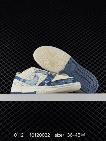 Nike Dunk SB Low White Blue Monogram Denim 36-45 Skate - Unisex (BS-73184)