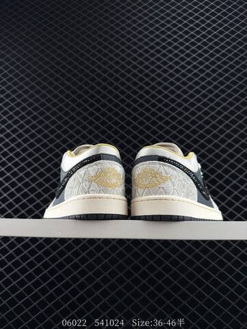 Jordan Air Jordan 1 Low SE Light Grey Dark Off White Yellow Black EU 36-46 Sneaker - Unisex BS-81164