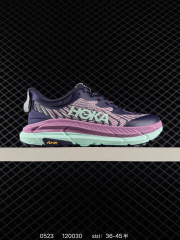 HOKA ONE ONE Speedgoat 4 Wide Navy Purple Mint Green EU 36-45 Trail Shoe Trail Running Sneakers - Unisex (BS-86224)