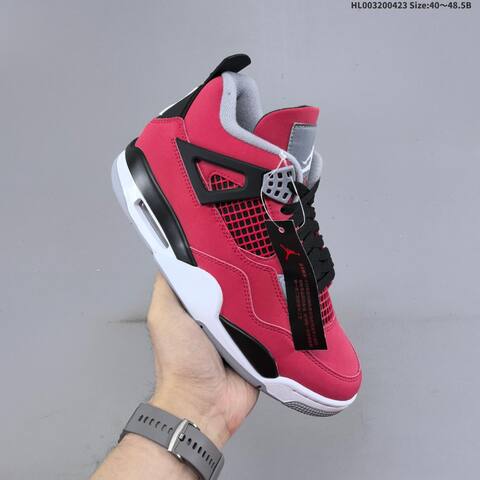 Jordan Air Jordan 4 Retro Toro Bravo Red Black White Grey 40-48 5 Basketball - Men s BS-66082