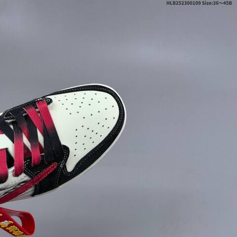 Nike Air Jordan 1 White Black Red 36 45B Basketball - Women's (BS-67035)