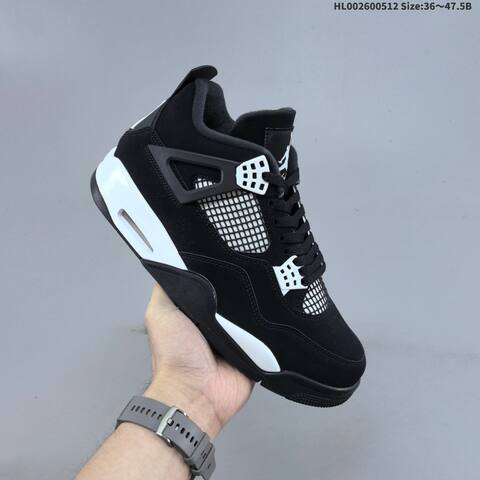 Jordan Air Jordan 4 Retro White Thunder Black White EU 36-47 5 Basketball - Unisex BS-65985