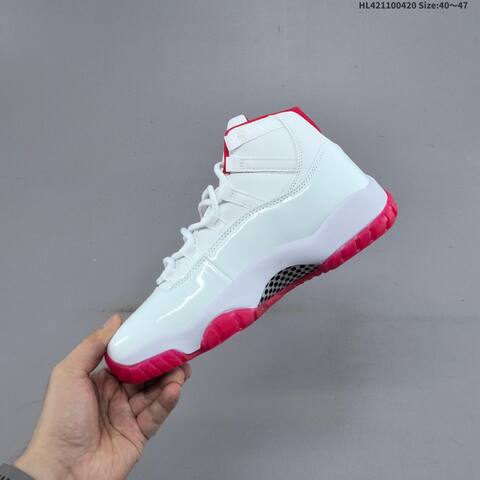 Jordan Air Jordan 11 White Red 40-47 Basketball - Men's (BS-66112)