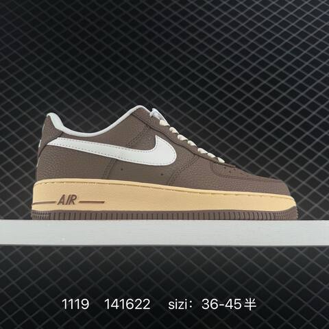Nike Air Force 1 07 Brown And Cream White 36-45 Lifestyle - Unisex (BS-74131)