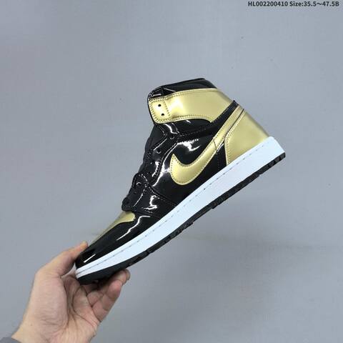 Jordan Air Jordan 1 High Golf Gold Toe Black White Metallic Gold 35 5-47 5 - Unisex (BS-66259)