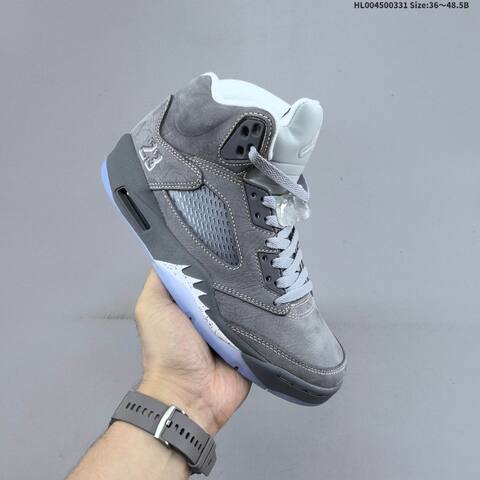 Air Jordan 5 Retro Wolf Grey Replica AIR JORDAN 5 Aj5 Lifestyle BS-66389