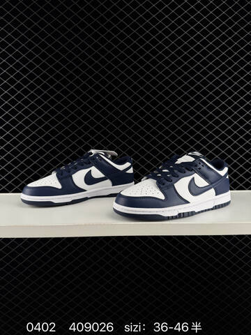 Nike Dunk Low White Navy Blue EU 36-46 Skate - Unisex (BS-72336)
