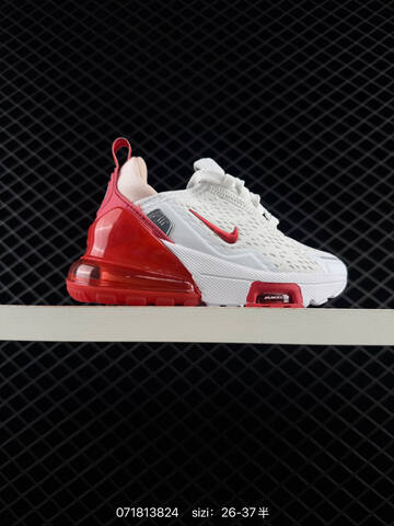 Nike Air Max 270 Black White Gray Red 26-37 Running - Women's (BS-70184)