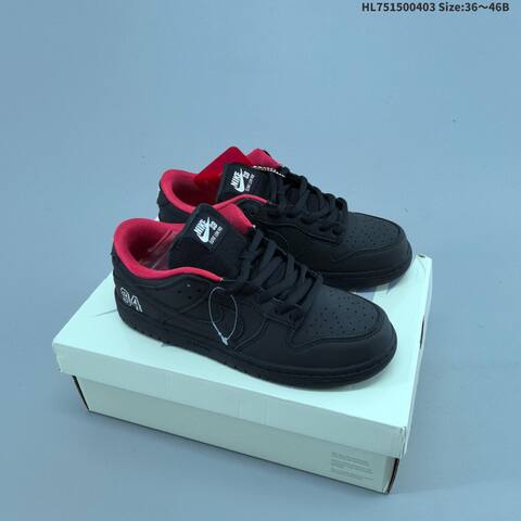 Nike SB Dunk Low Pro Black Blue Red EU 36-46 Skate Shoe - Unisex BS-60966