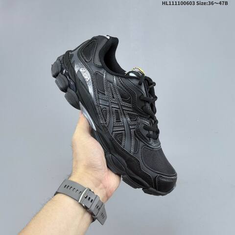 ASICS GEL-NYC Black Silver Gray EU 36-47 Running Shoe Running Sneakers - Unisex (BS-68767)