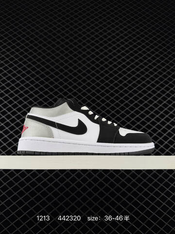 Jordan Air Jordan 1 Low Black White Red Silver EU 36-46 Sneaker - Unisex BS-80069