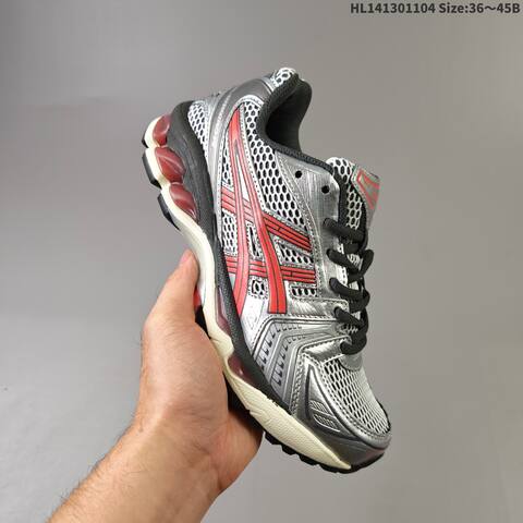 ASICS GEL-KAYANO 14 Silver White Neon Lime Blue EU 36-45 Running Shoe Running Sneakers - Unisex (BS-69326)