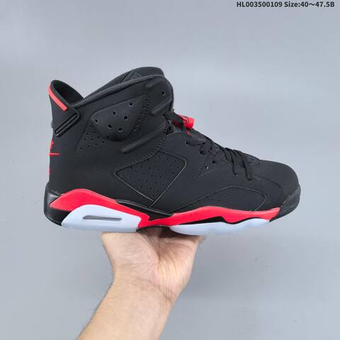 Jordan Air Jordan 6 Retro OG Black Red White 40 47 5 Basketball - Men's (BS-67048)