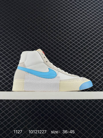 Nike Blazer Mid Pro Club White Cream With Blue Red Black Or Orange Accents 36-45 Casual - Unisex (BS-73962)