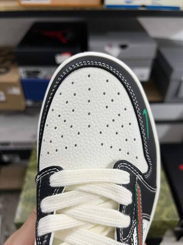 Jordan Air Jordan 1 Low DZ2688-009 Off White Black Red Green Sneaker (BS-87221)