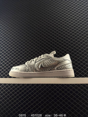 Jordan Air Jordan 1 Low Method Of Make V3 Metallic Silver Light Grey EU 36-46 Sneaker - Unisex (BS-80916)