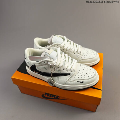 Jordan Air Jordan 1 Low White Green EU 36-45 Basketball - Unisex (BS-63694)