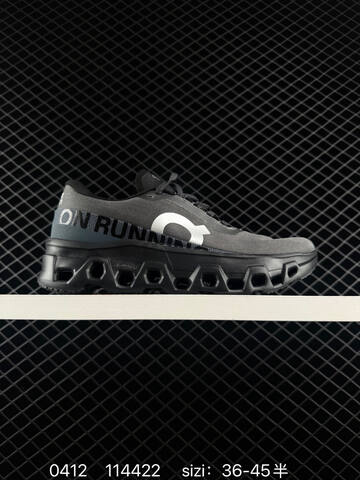 On Cloudmonster Hyper White Black Gray EU 36-45 Running Shoe Running Sneakers - Unisex BS-85356