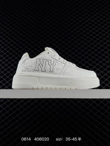 MLB Chunky Liner NY Embossed Off White Light Grey EU 35-45 Skate Shoe Skate Sneakers - Unisex