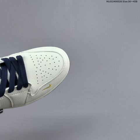 Jordan Air Jordan 1 Low White Navy Gold EU 36-45 Casual - Unisex (BS-65865)