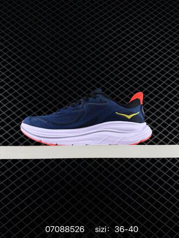 HOKA ONE ONE Clifton 10 Navy Blue Black Red White EU 36-40 Running Shoe Running Sneakers - Unisex (BS-86167)