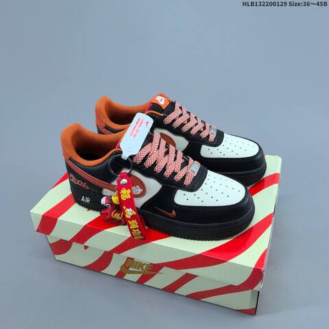 Nike Air Force 1 07 LV8 White Black Red Orange EU 36-45 Sneaker - Unisex BS-61664