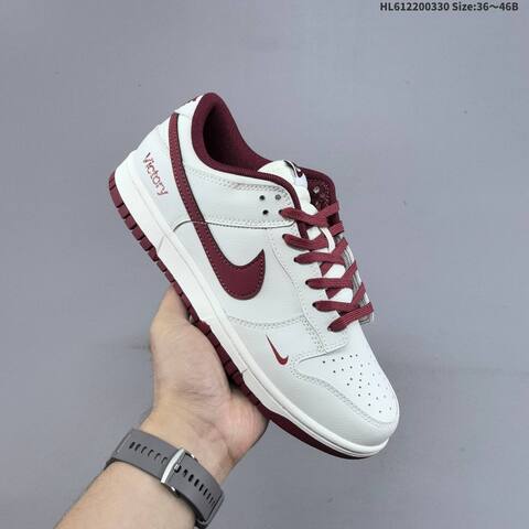 Nike Dunk Low Victory Sail Dark Red White EU 36-46 Skate Shoe - Unisex BS-61037