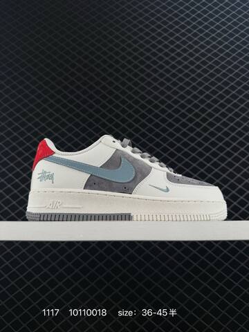 Nike Air Force 1 07 LV8 White Gray Black With Red Accents EU 36-45 Lifestyle - Unisex (BS-74160)