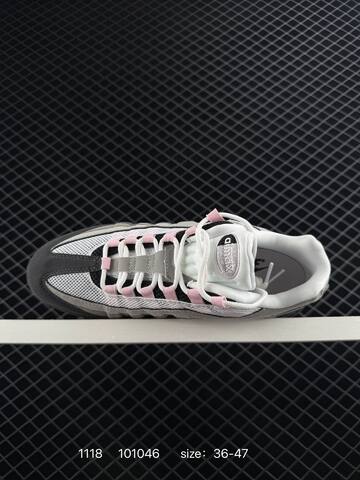 Nike Air Max 95 Gray Black White With Pink Accents 36-47 Lifestyle - Unisex (BS-74149)